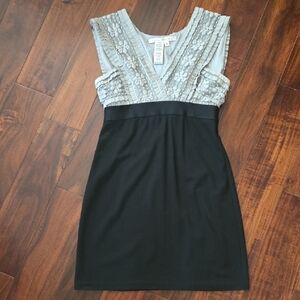 Max Studio Black and White Sheath Mini Dress